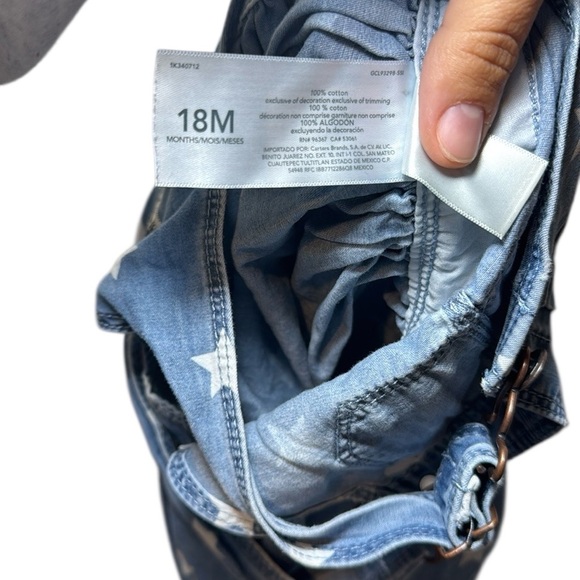 Oshkosh B’gosh Baby Girl Starry Denim Skirtall Size 18 Months - Picture 9 of 9